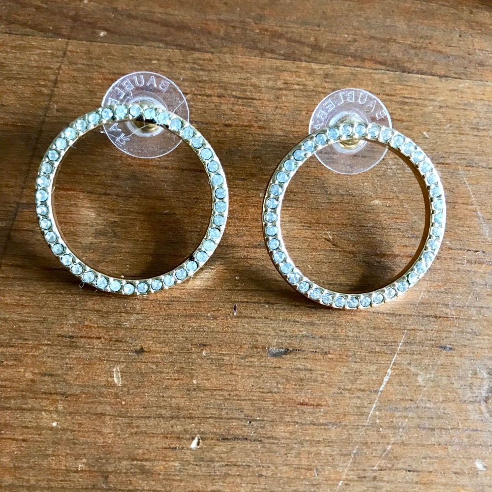 Baublebar Circle Diamond Studs with Gold Accent